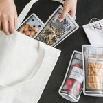 4pcs Portable Transparent Sealed Bag