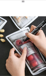 4pcs Portable Transparent Sealed Bag